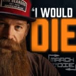 Sean Kennard staring into the camera with the text "I would have died"
